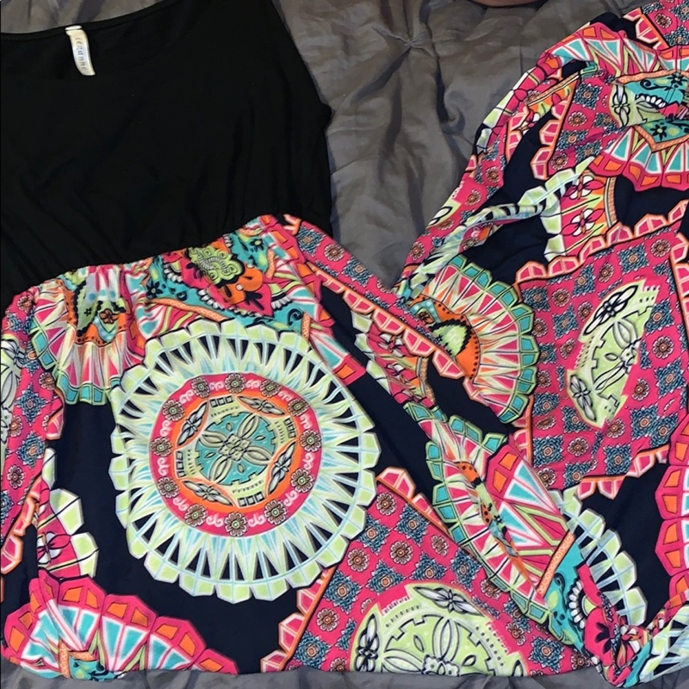 long colorful dress